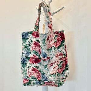 Upcycled Handmade Floral Tote Bag